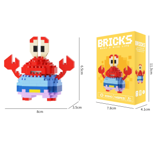 Crabe Mascotte Micro Bricks – Figurine à assembler | BricksLab