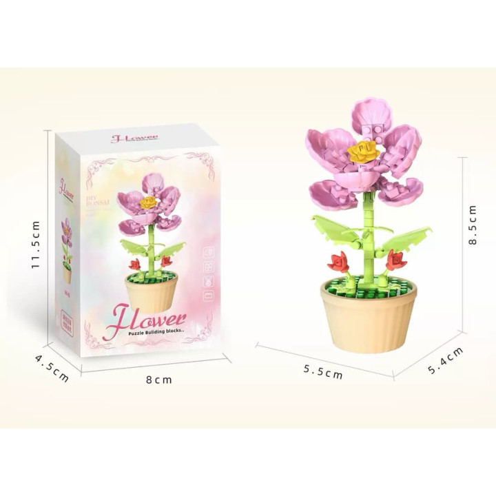 Orchidée en Micro Bricks – Fleur décorative à assembler | BricksLab