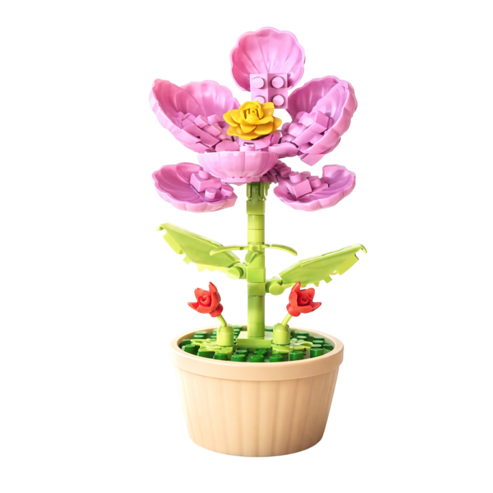 Orchidée en Micro Bricks – Fleur décorative à assembler | BricksLab