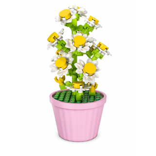 Marguerites en Micro Bricks – Fleur DIY Décoration Élégante